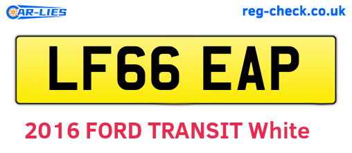 LF66EAP are the vehicle registration plates.