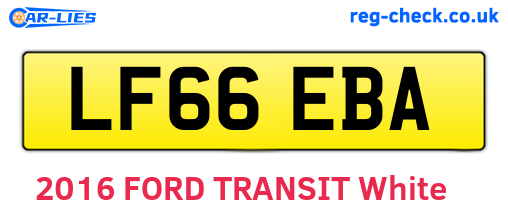 LF66EBA are the vehicle registration plates.