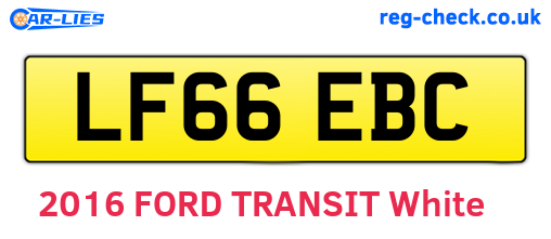 LF66EBC are the vehicle registration plates.
