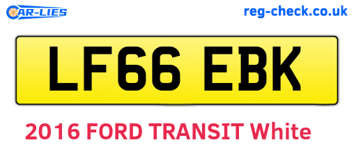 LF66EBK are the vehicle registration plates.