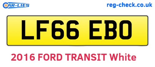 LF66EBO are the vehicle registration plates.