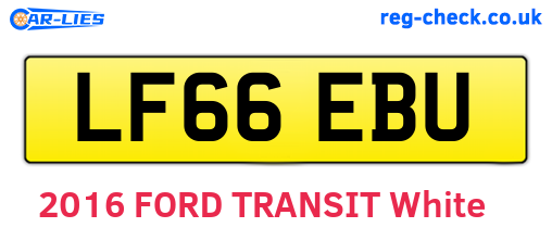 LF66EBU are the vehicle registration plates.