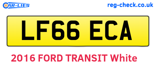LF66ECA are the vehicle registration plates.
