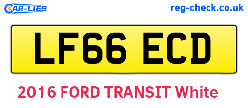 LF66ECD are the vehicle registration plates.