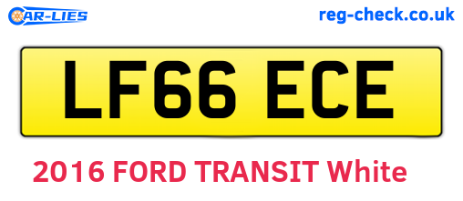LF66ECE are the vehicle registration plates.