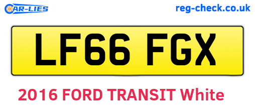 LF66FGX are the vehicle registration plates.