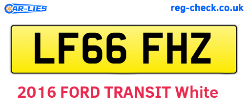 LF66FHZ are the vehicle registration plates.