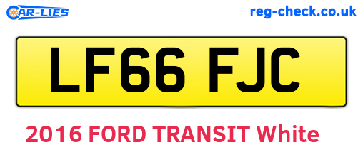 LF66FJC are the vehicle registration plates.