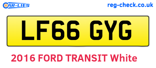 LF66GYG are the vehicle registration plates.