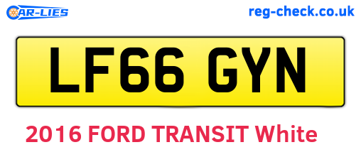 LF66GYN are the vehicle registration plates.