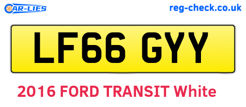 LF66GYY are the vehicle registration plates.