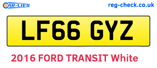 LF66GYZ are the vehicle registration plates.