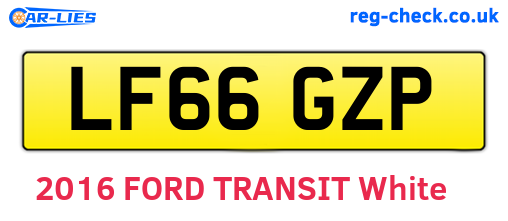 LF66GZP are the vehicle registration plates.
