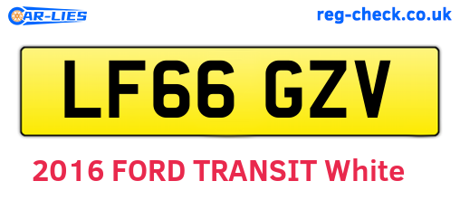 LF66GZV are the vehicle registration plates.