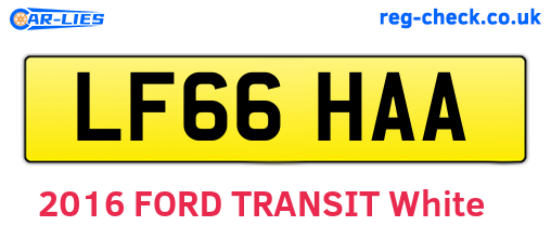 LF66HAA are the vehicle registration plates.