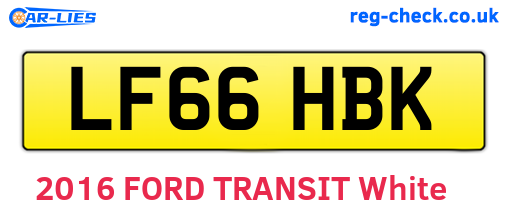 LF66HBK are the vehicle registration plates.