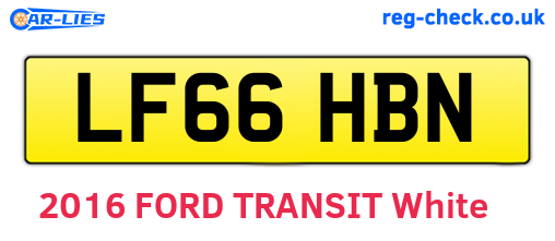 LF66HBN are the vehicle registration plates.