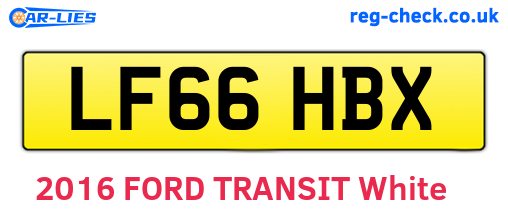 LF66HBX are the vehicle registration plates.