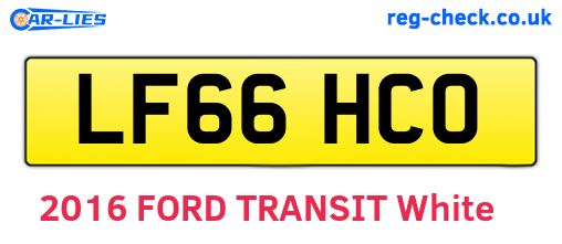 LF66HCO are the vehicle registration plates.
