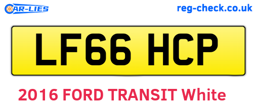 LF66HCP are the vehicle registration plates.
