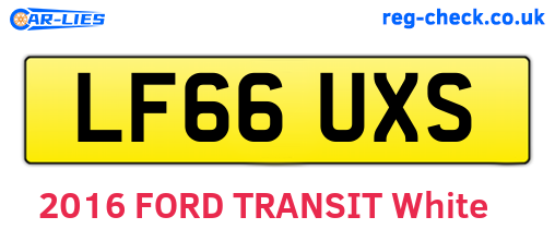 LF66UXS are the vehicle registration plates.