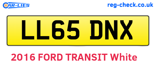 LL65DNX are the vehicle registration plates.