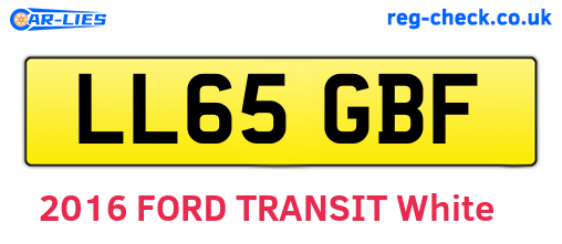 LL65GBF are the vehicle registration plates.