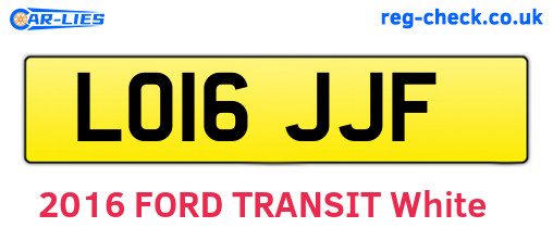 LO16JJF are the vehicle registration plates.