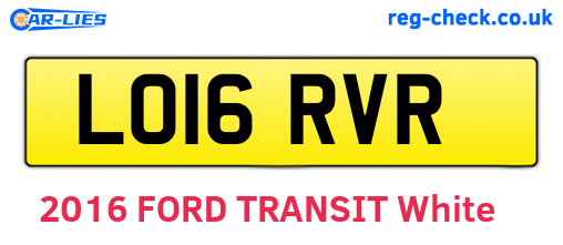 LO16RVR are the vehicle registration plates.