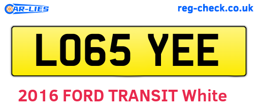 LO65YEE are the vehicle registration plates.