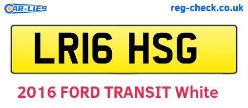 LR16HSG are the vehicle registration plates.