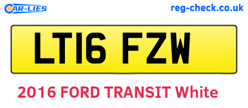 LT16FZW are the vehicle registration plates.