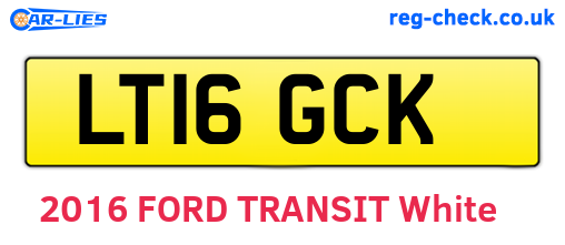 LT16GCK are the vehicle registration plates.