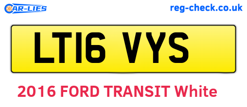 LT16VYS are the vehicle registration plates.