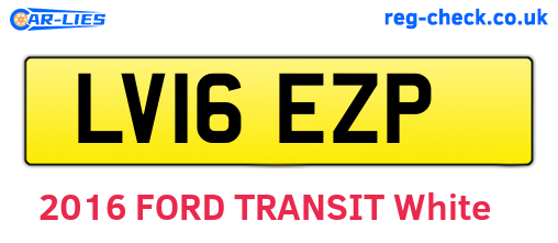 LV16EZP are the vehicle registration plates.