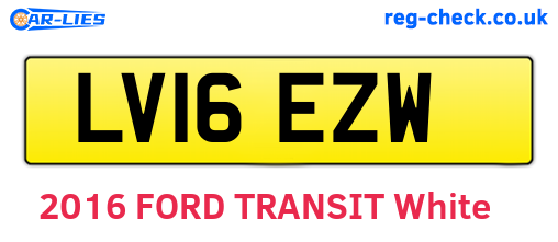 LV16EZW are the vehicle registration plates.