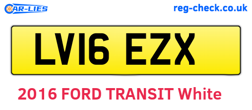 LV16EZX are the vehicle registration plates.