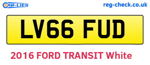 LV66FUD are the vehicle registration plates.
