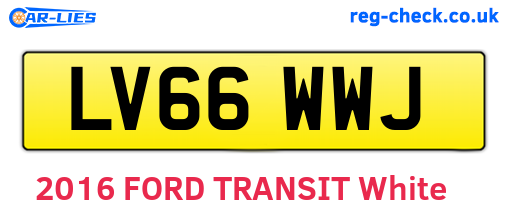 LV66WWJ are the vehicle registration plates.
