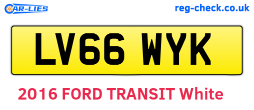 LV66WYK are the vehicle registration plates.