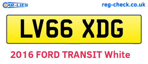 LV66XDG are the vehicle registration plates.