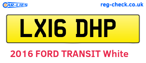 LX16DHP are the vehicle registration plates.