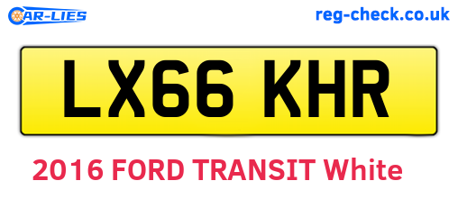 LX66KHR are the vehicle registration plates.