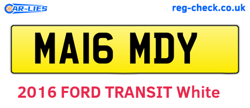 MA16MDY are the vehicle registration plates.