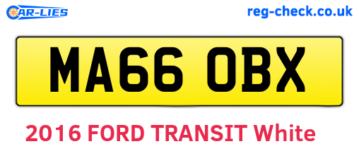 MA66OBX are the vehicle registration plates.