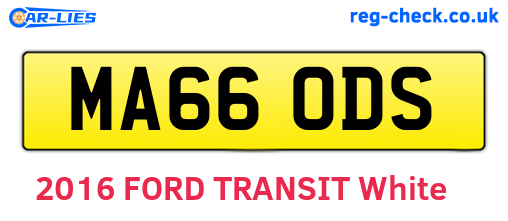 MA66ODS are the vehicle registration plates.
