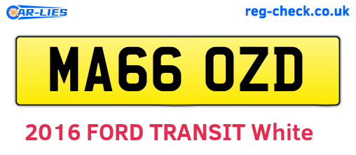 MA66OZD are the vehicle registration plates.