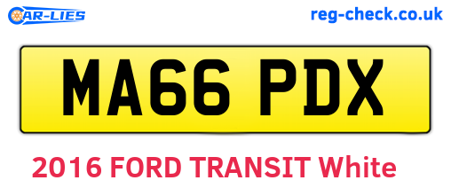 MA66PDX are the vehicle registration plates.