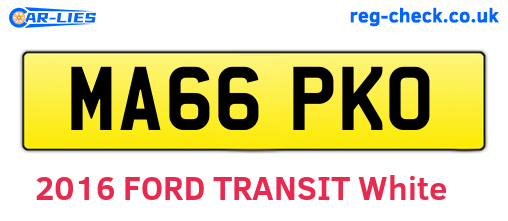 MA66PKO are the vehicle registration plates.