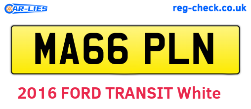 MA66PLN are the vehicle registration plates.